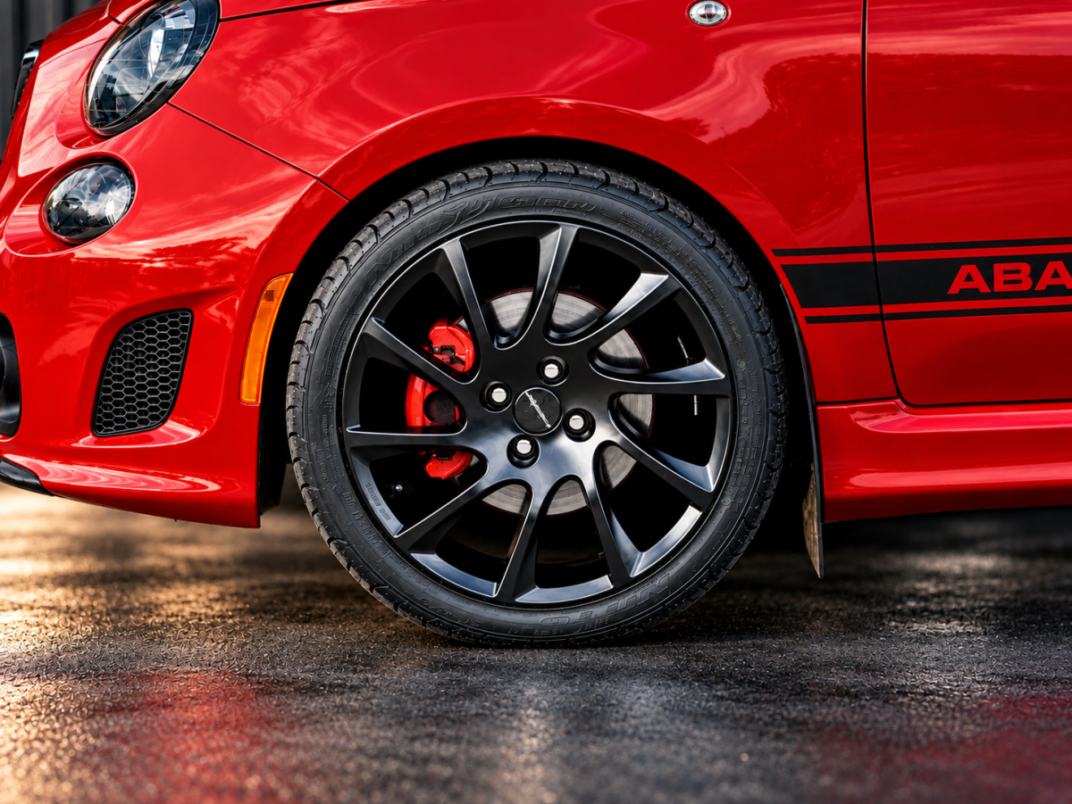 FIAT 500 Custom Wheels - Irmscher - Turbo Star - Satin Black - Set of 4 - 17"