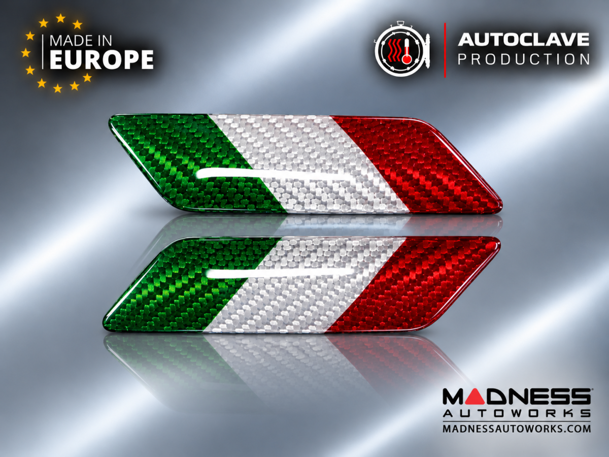 FIAT 500 Badges - Carbon Fiber - Italian Theme