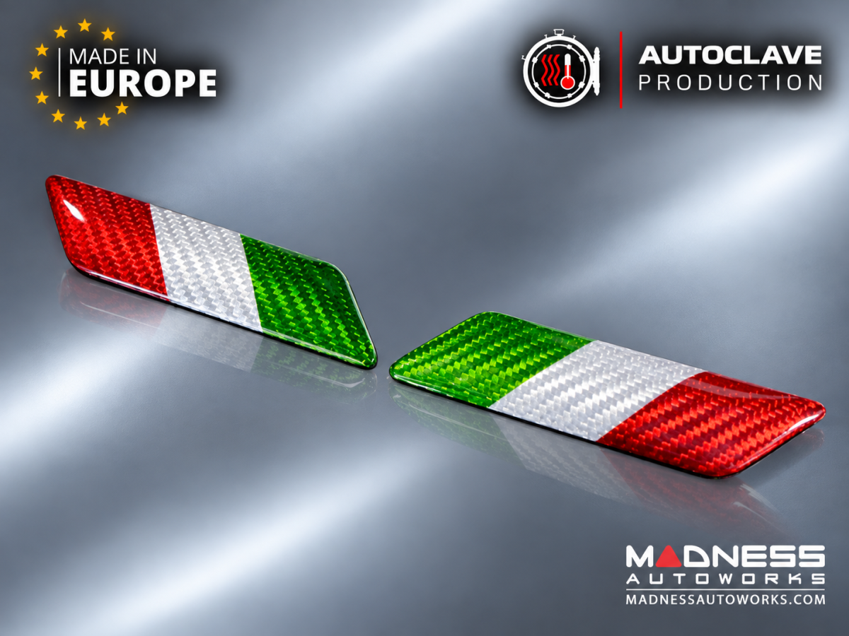 FIAT 500 Badges - Carbon Fiber - Italian Theme