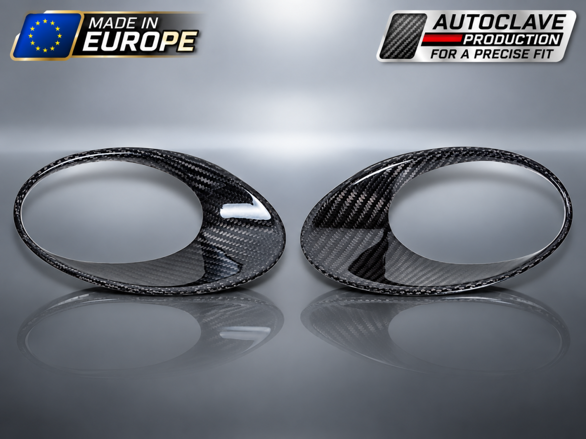 FIAT 500 Driving Lights Frames - Carbon Fiber - EU Model 