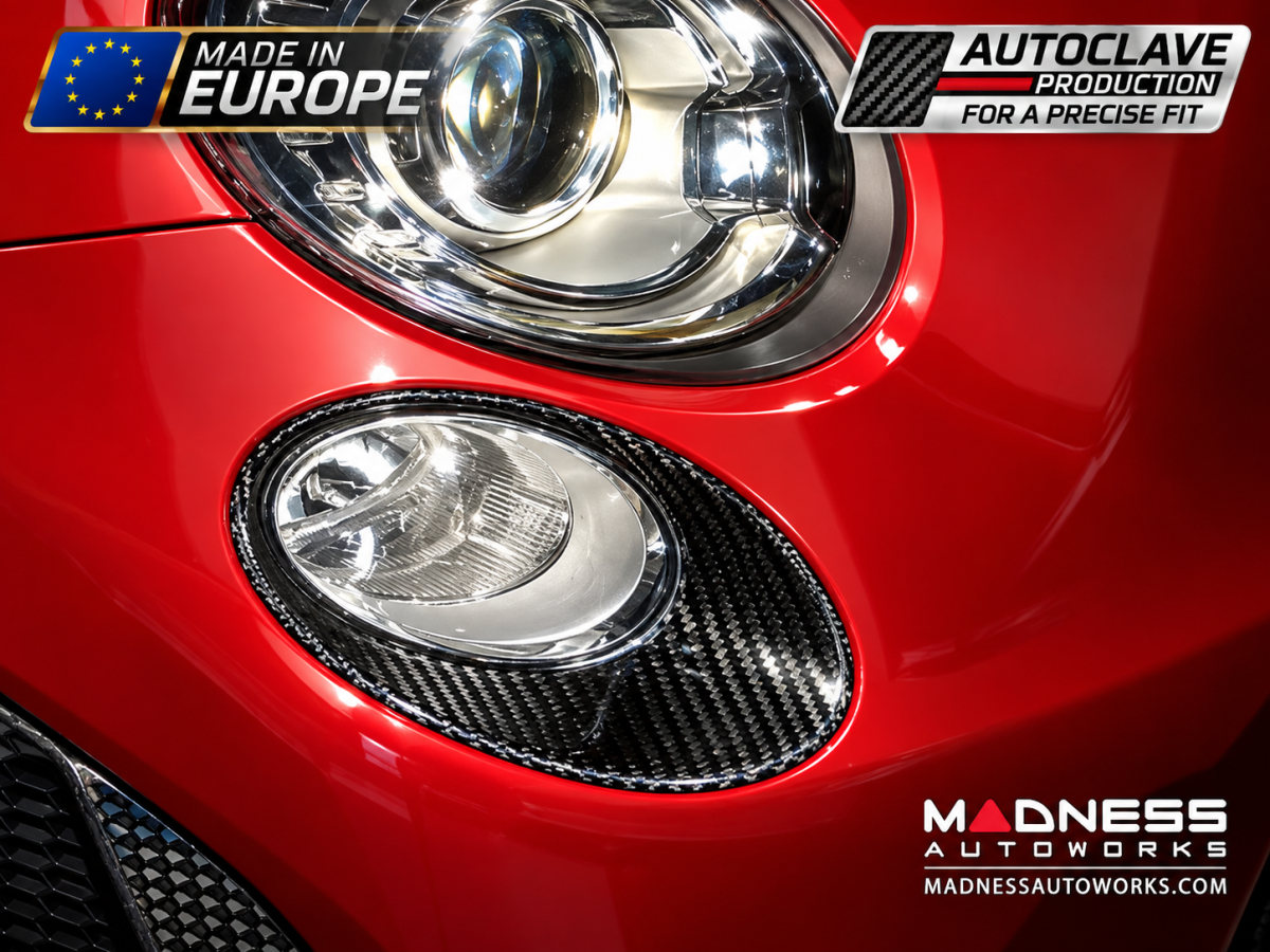 FIAT 500 Driving Lights Surround Trim Kit - Carbon Fiber