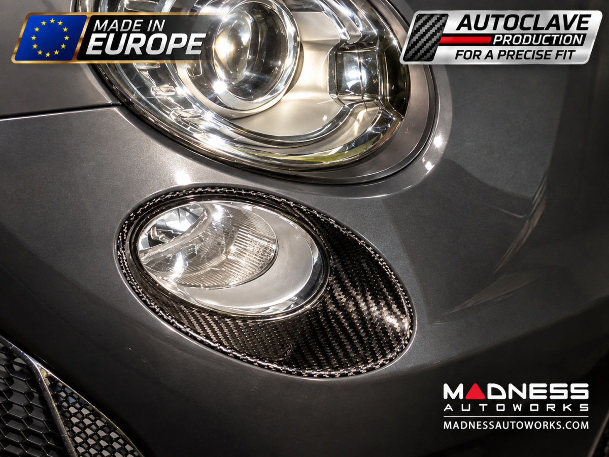 FIAT 500 Driving Lights Surround Trim Kit - Carbon Fiber