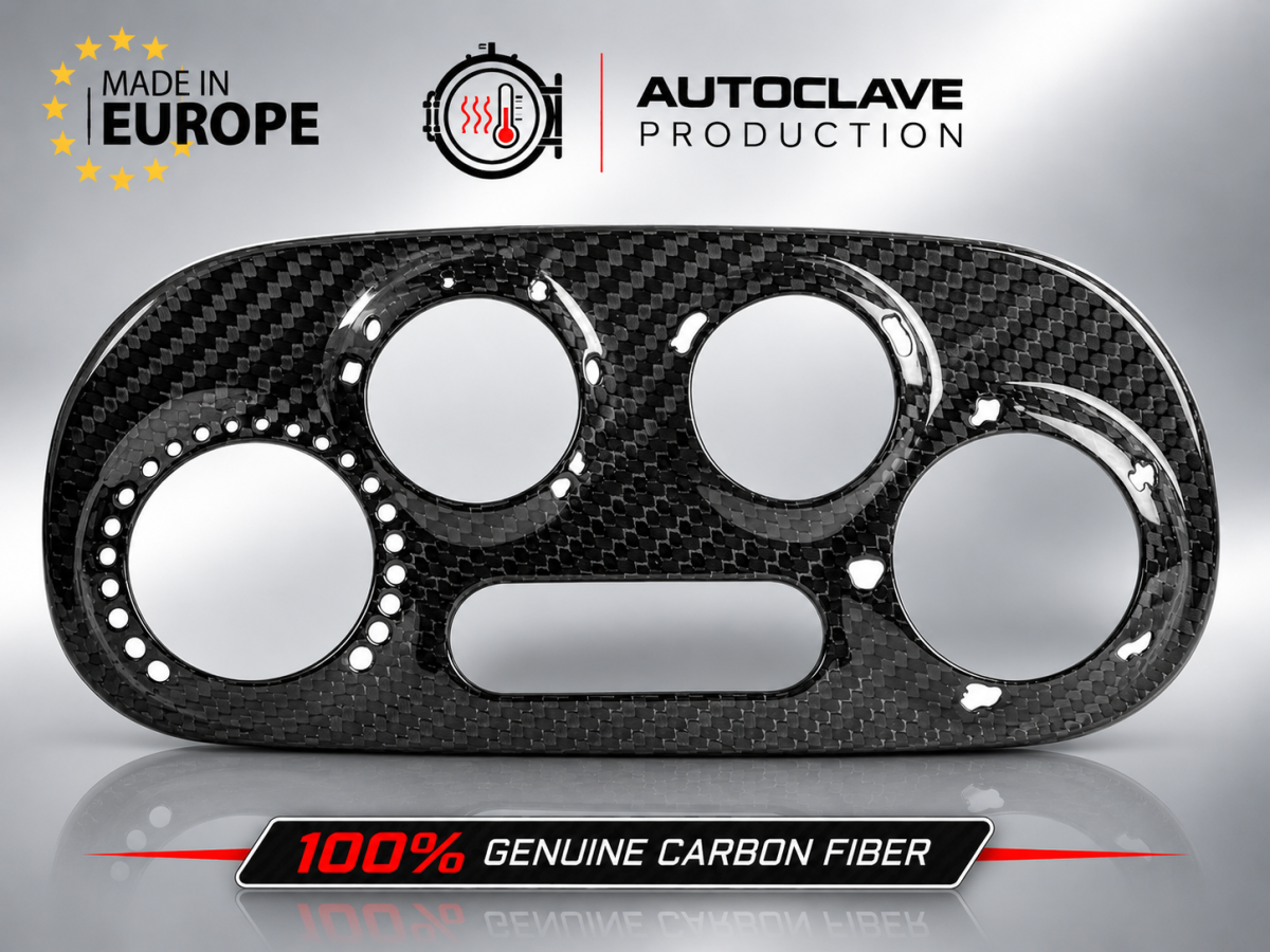 FIAT 500 Temperature Control Panel - Carbon Fiber - Koshi Composites - Manual Controls 