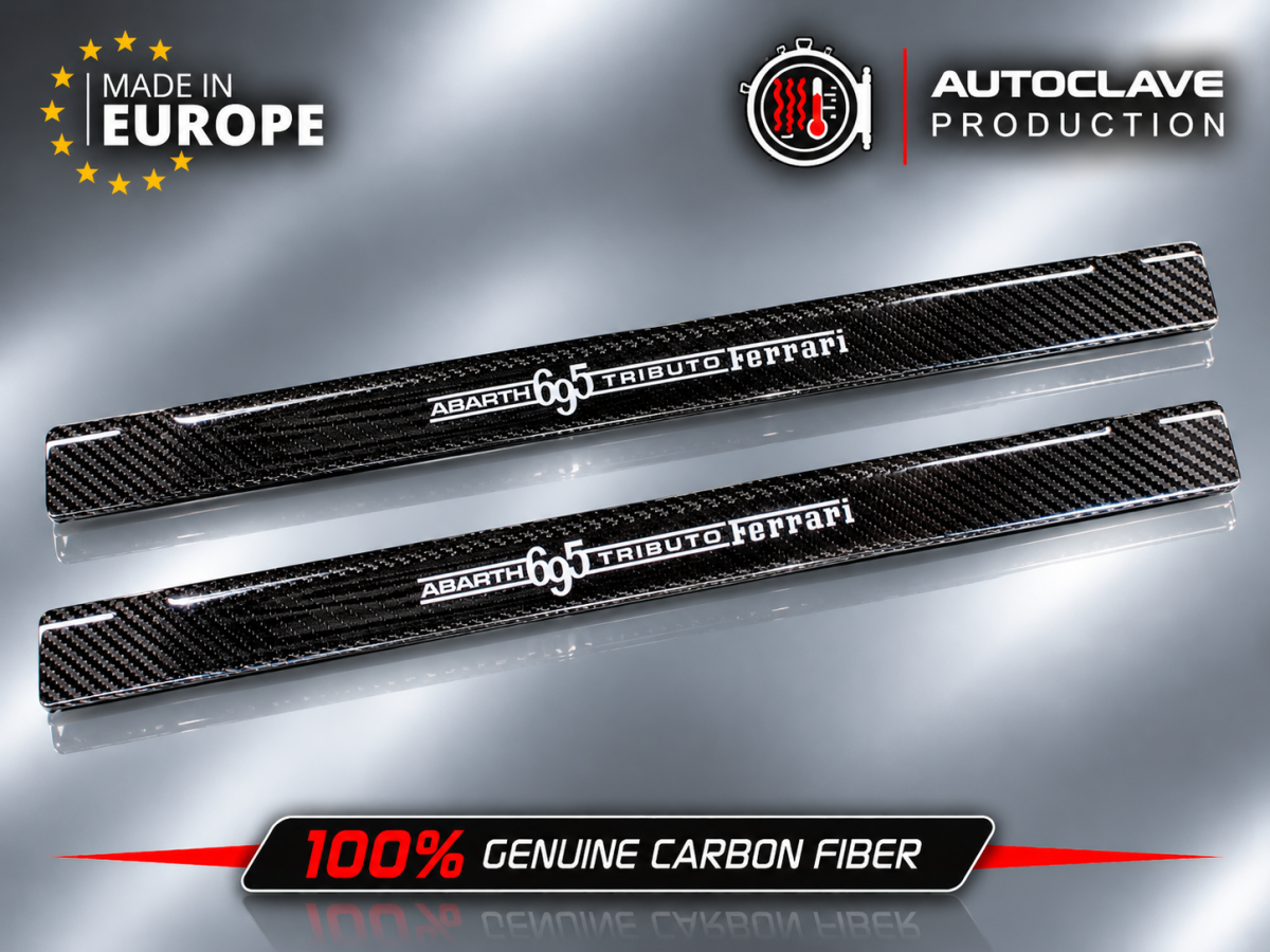 FIAT 500 Door Sills - Carbon Fiber - 695 ABARTH Tributo Ferrari