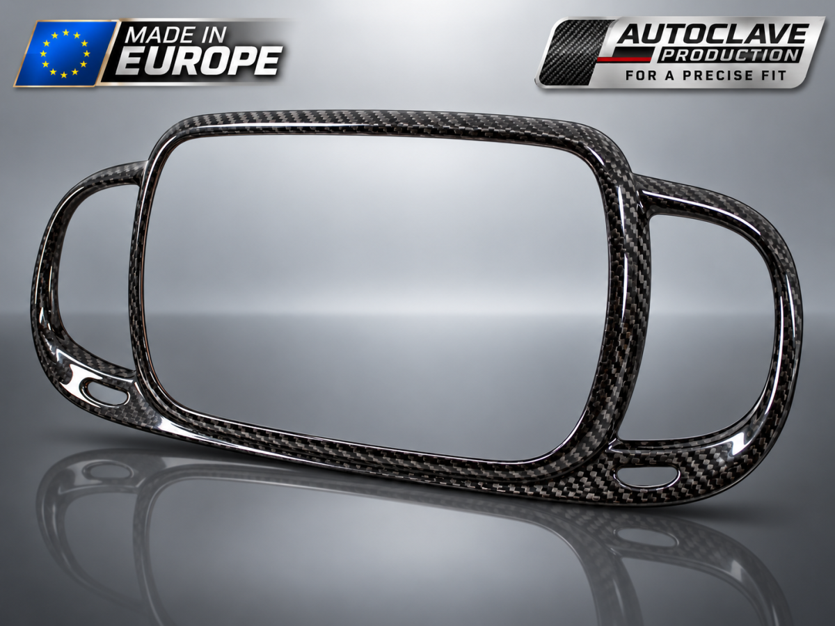 FIAT 500 Audio System Frame Cover - Carbon Fiber