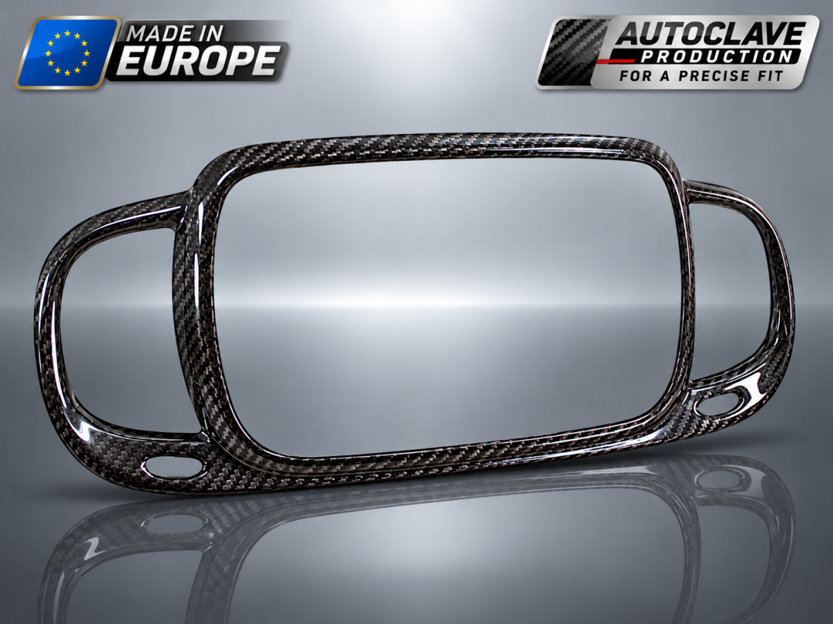 FIAT 500 Audio System Frame Cover - Carbon Fiber