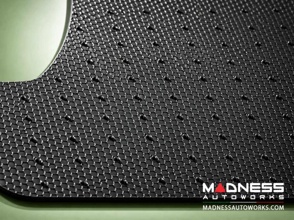 FIAT 500X Floor Mats - All Weather - Rubber - Premium - Front + Rear Set - Black 