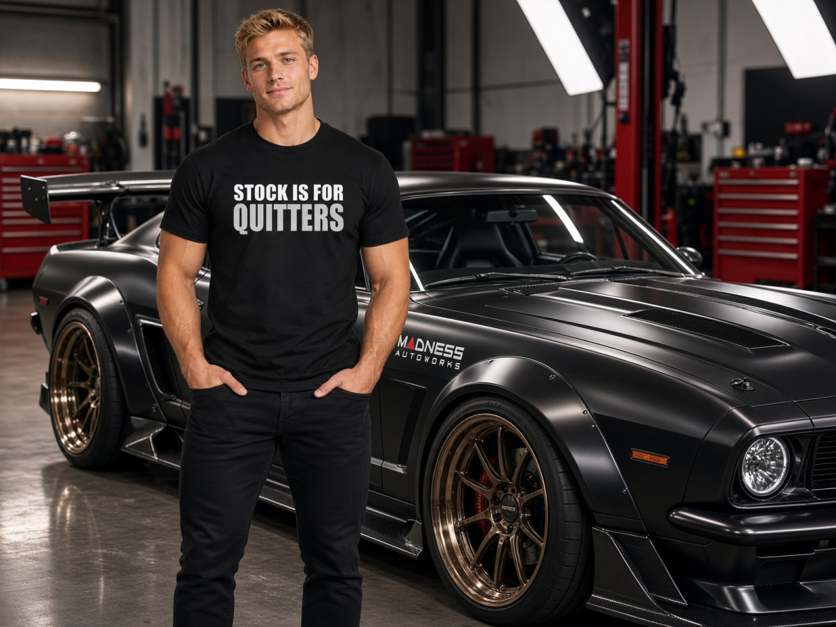 MADNESS Autoworks T-Shirt - STOCK IS FOR QUITTERS