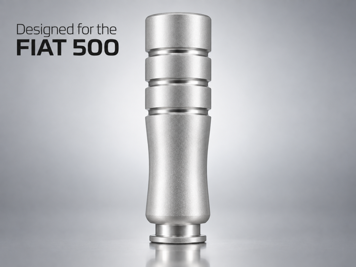 FIAT 500 Gear Shift Knob - MADNESS - MegaWeight - Silver