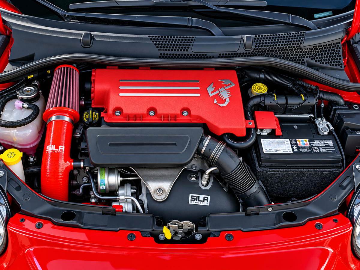 FIAT 500 Performance Air Intake - 1.4L Multi Air Turbo - RAM AIR Intake - Red - 2015 - on 