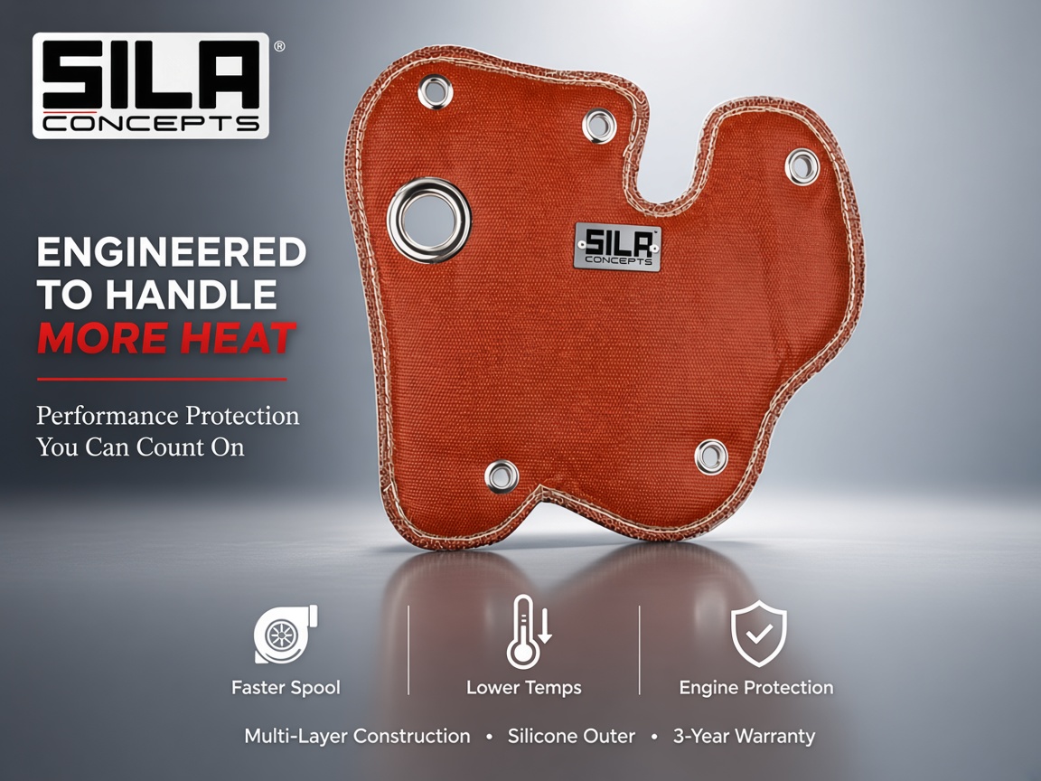 FIAT 500L Turbo Thermal Blanket - 1.4L Multi Air Turbo - Red Silicone/ Fiberglass 