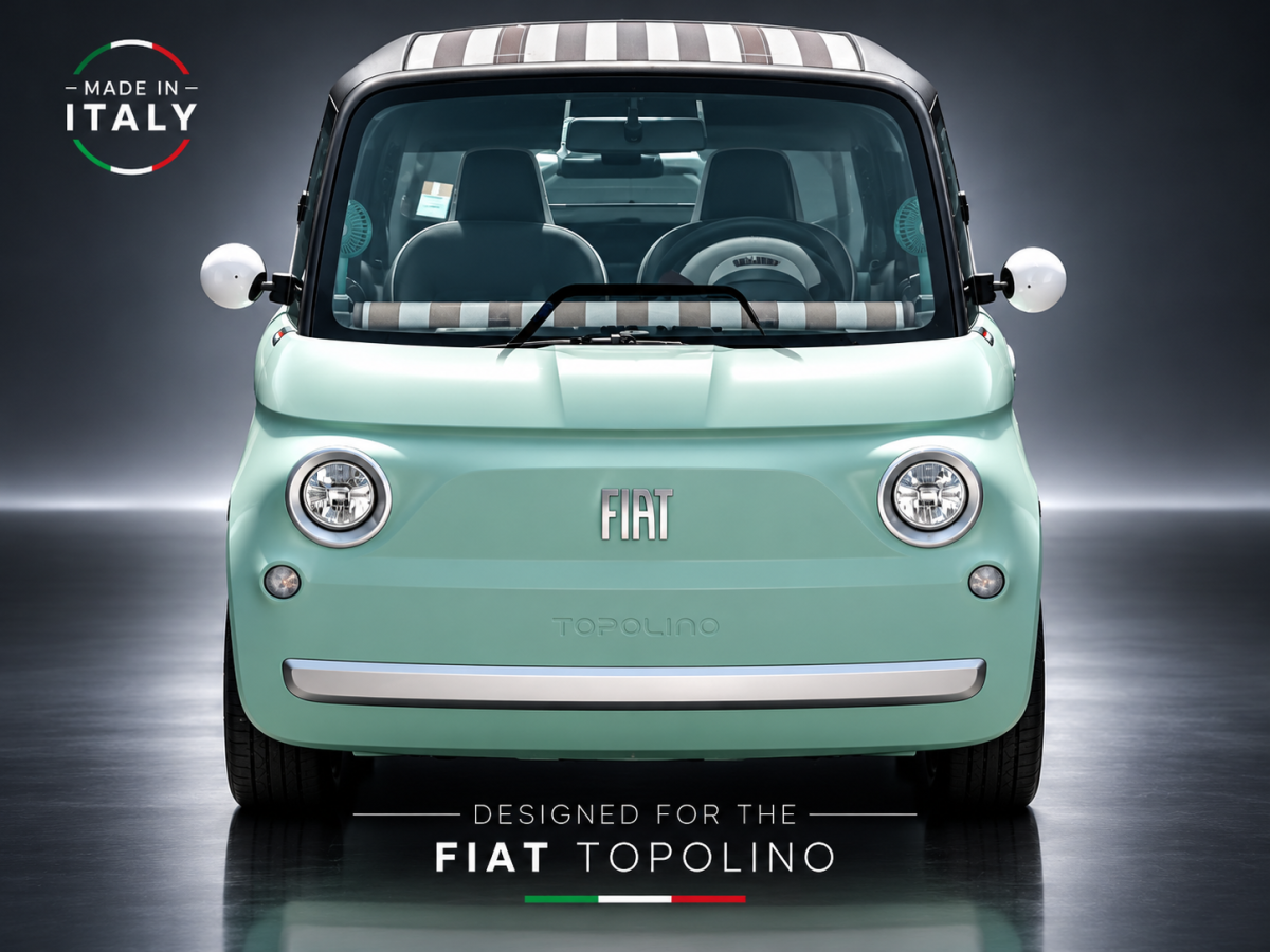 FIAT Topolino Mirror Cap Set - White