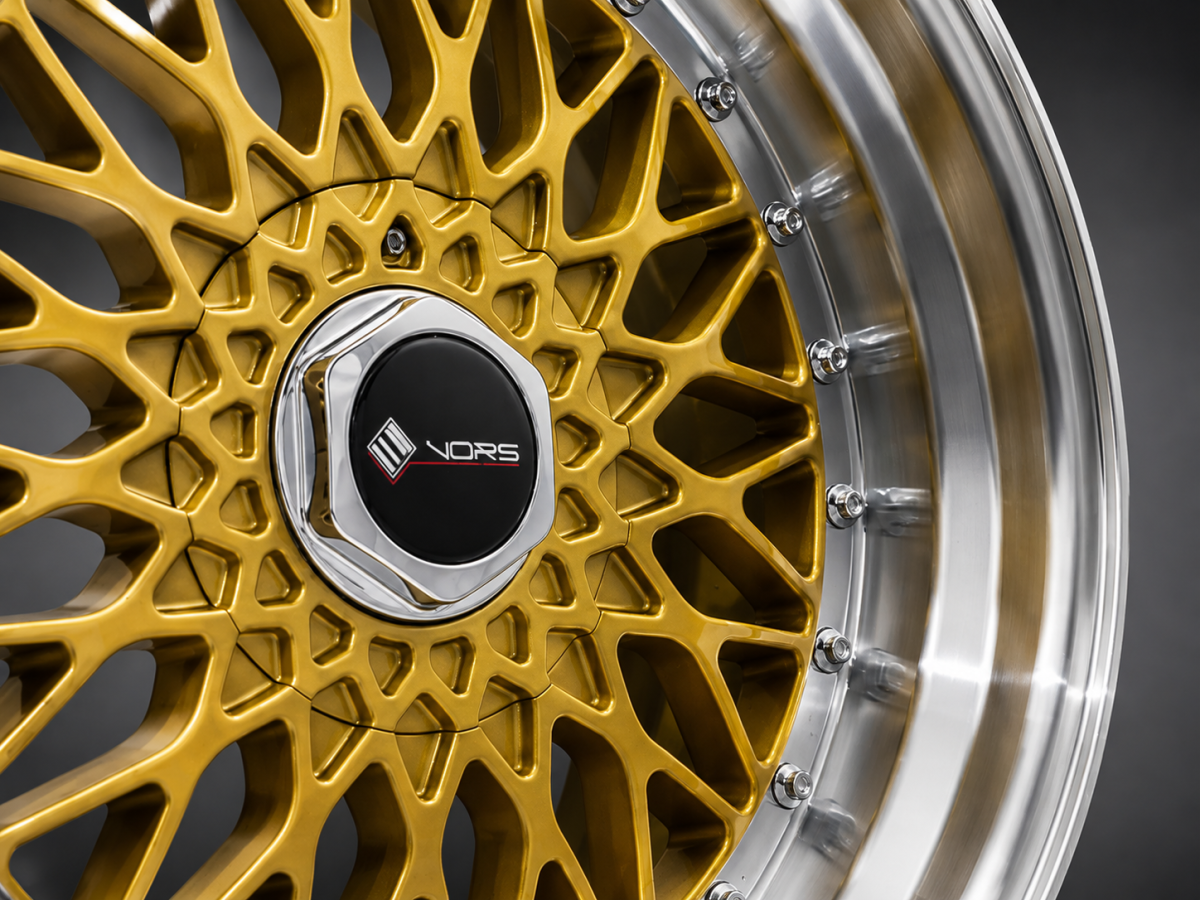 FIAT 500 Custom Wheels (4) - Vors - VR3 - 17"- Gold