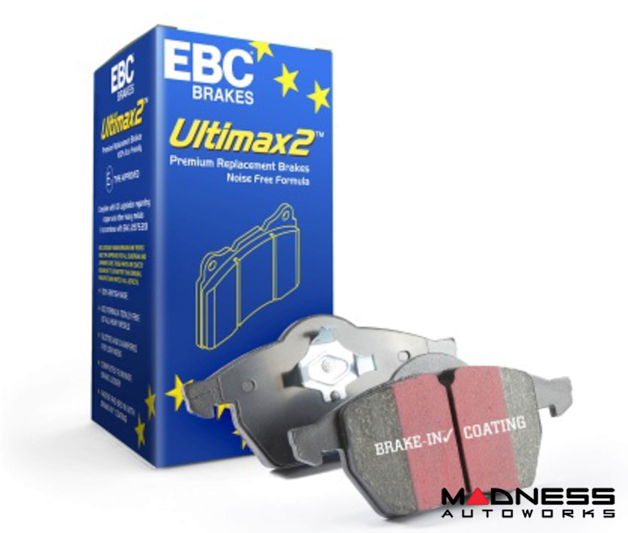 FIAT 500L Brake Pads - Rear - EBC Ultimax2 - 1.4 Turbo