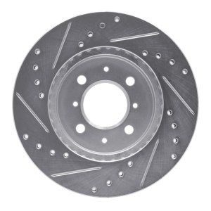 Fiat Panda Brake Rotor (1) - Front Right - DFC - Drilled & Slotted - Silver - `06-`11