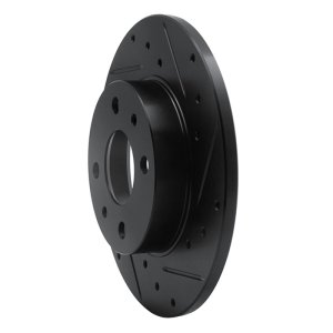 Fiat 500 Brake Rotor (1) - Rear Right - DFC - Drilled & Slotted - Black - `09-`19 Fiat 500 Brake Rotor (1) - Rear Right - DFC - Drilled & Slotted - Black - `09-`19