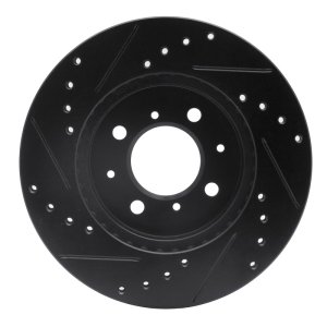 Fiat Panda Brake Rotor (1) - Front Right - DFC - Drilled and Slotted - Black - `06-`11 Fiat Panda Brake Rotor (1) - Front Right - DFC - Drilled and Slotted - Black - `06-`11
