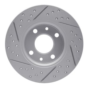 Fiat 500 Brake Rotor (1) - Rear Right - DFC - Geoperformance Drilled & Slotted Rotor - `09-`19