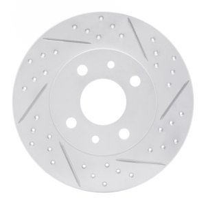 Fiat 500 Brake Rotor (1) - Rear Right - DFC - Geoperformance Drilled & Slotted Rotor - `09-`19