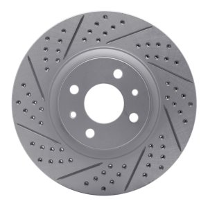 Fiat 500E Brake Rotor (1) - Front Left - DFC - Drilled & Slotted Geoperformance - `12-`19