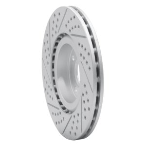 Fiat 500E Brake Rotor (1) - Front Right - DFC - Drilled & Slotted Geoperformance - `12-`19