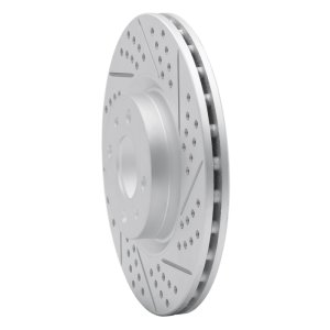 Fiat 500E Brake Rotor (1) - Front Right - DFC - Drilled & Slotted Geoperformance - `12-`19