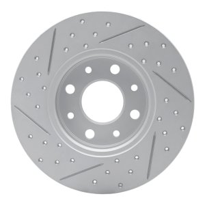 Fiat 500E Brake Rotor (1) - Rear Right - DFC - Drilled & Slotted Geoperformance - `13-`19