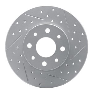 Fiat 500E Brake Rotor (1) - Rear Right - DFC - Drilled & Slotted Geoperformance - `13-`19