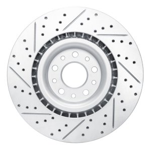 Fiat 500L Brake Rotor (1) - Front Right - DFC - Geoperformance Rotors - Drilled & Slotted - `14-`19