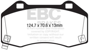 Fiat 124 Spider Abarth Brake Pads - Front - EBC - Yellowstuff - `17-`20
