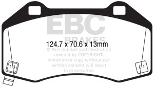 Fiat 124 Spider Abarth Brake Pads - Front - EBC - Yellowstuff - `17-`20