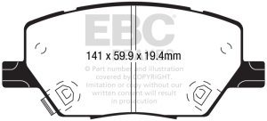 Fiat 500X Brake Pads - Front - EBC - Ultimax2 - `15-`27