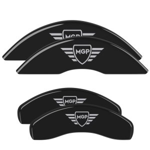 Fiat 500 Caliper Covers - Front + Rear - MGP - Engraved, Black finish, silver characters - Black - 2012 Fiat 500 Caliper Covers - Front + Rear - MGP - Engraved, Black finish, silver characters - Black - 2012