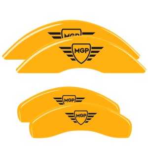 Fiat 500 Caliper Covers - Front + Rear - MGP - Engraved MGP Yellow finish - Yellow - `12-`15