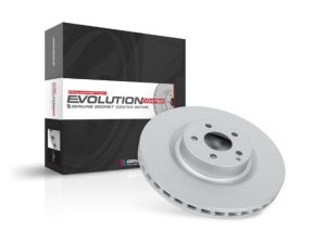 Fiat 500X Brake Rotor (1) - Front - PowerStop - Evolution Geomet Coated - Silver - `16-`19