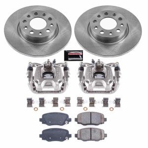 Fiat 500X Brake Kit - Rear - PowerStop - Autospecialty Brake Kit + Evolution Ceramic Pads + Non-Coated Rotors + Replacement Calipers - `16-`18