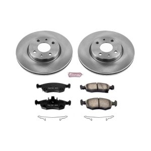 Fiat 500 Brake Kit - Front - PowerStop - Autospecialty Rotors + Z17 Evolution Plus Pads - `12-`18