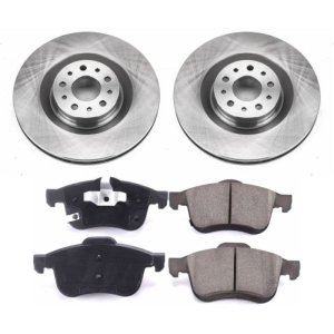 Fiat 500L Brake Kit - Front - PowerStop - Autospecialty Rotors + Z17 Evolution Plus Ceramic Pads - `14-`19