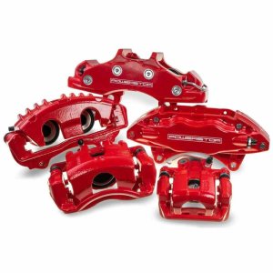 Fiat 500X Brake Calipers - Rear - PowerStop - Powder Coated - Red - `16-`18