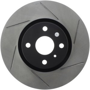 Fiat 124 Spider Brake Rotor (1) - Front Left - Stoptech - Sport Slotted - Black - `18-`20