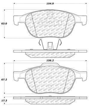Fiat Strada Brake Pads - Rear - Stoptech - Street Select - 2013