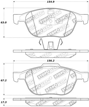 Fiat Strada Brake Pads - Front - Stoptech - Sport - 2013