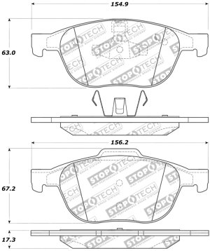 Fiat Strada Brake Pads - Front - Stoptech - Sport - 2013