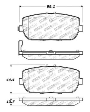 Fiat 124 Spider Brake Pads - Rear - Stoptech - Sport - `17-`20 Fiat 124 Spider Brake Pads - Rear - Stoptech - Sport - `17-`20
