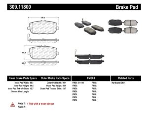 Fiat 124 Spider Brake Pads - Rear - Stoptech - Sport - `17-`20