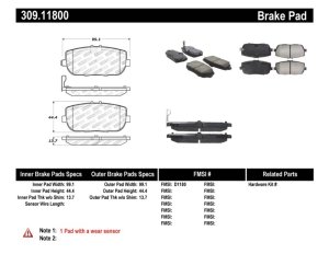 Fiat 124 Spider Brake Pads - Rear - Stoptech - Sport - `17-`20 Fiat 124 Spider Brake Pads - Rear - Stoptech - Sport - `17-`20