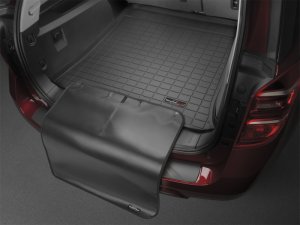Fiat 500 Cargo Liner - Behind 2nd Row Seating - WeatherTech - Cargo Liner with Bumper Protector - Black - `13-`17