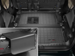 Fiat 500L Cargo Liner w/Bumper Protector - Behind 1st Row Seating - WeatherTech - Black - `14-`27