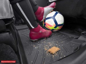 Fiat 500 FloorLiner - Front - WeatherTech - DigitalFit - Tan - `11-`27