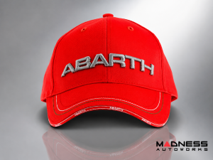 Cap - ABARTH - Red w/ Silver ABARTH Logo 